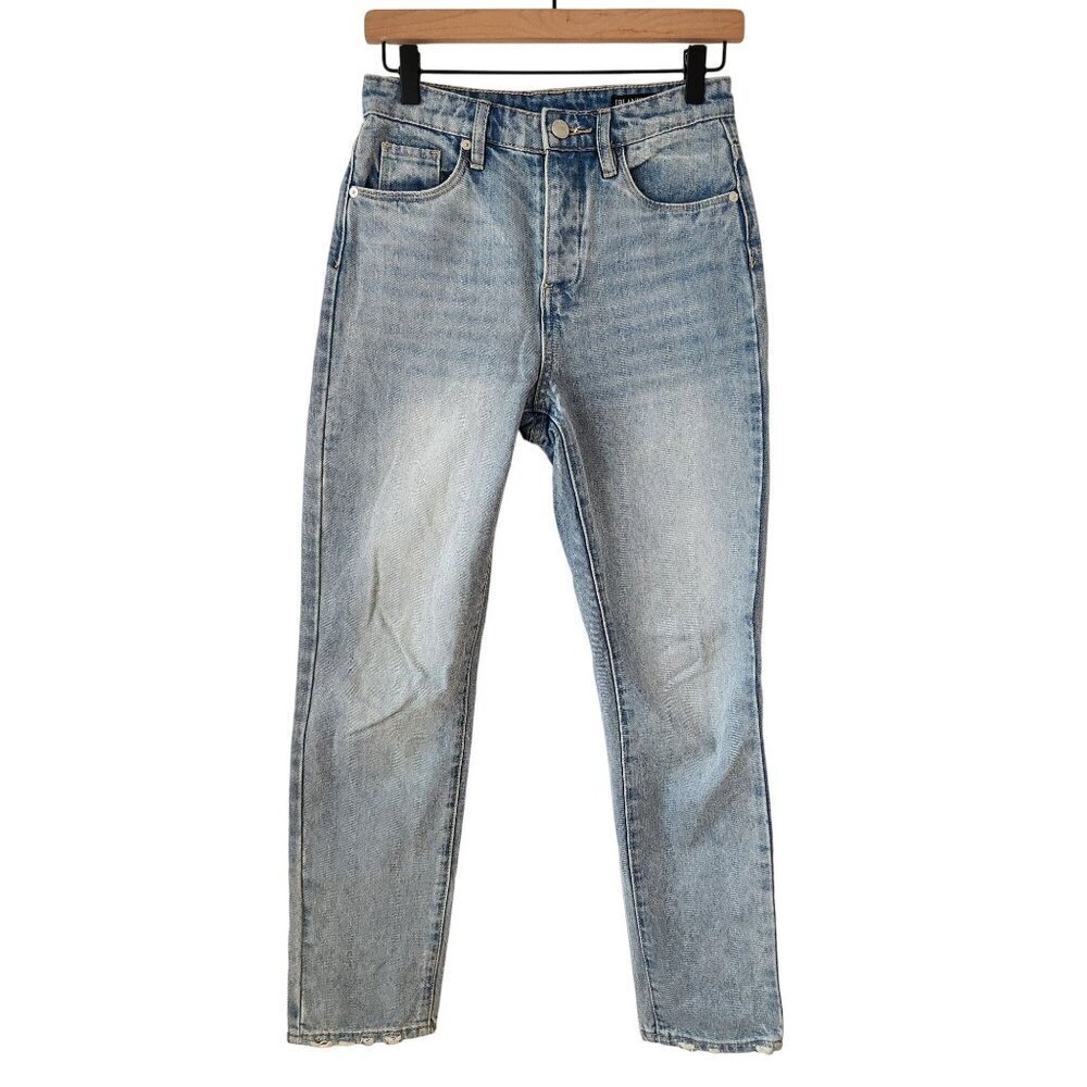 BlankNYC High Rise Relaxed Jeans Light Wash Denim Button Fly Women's 24